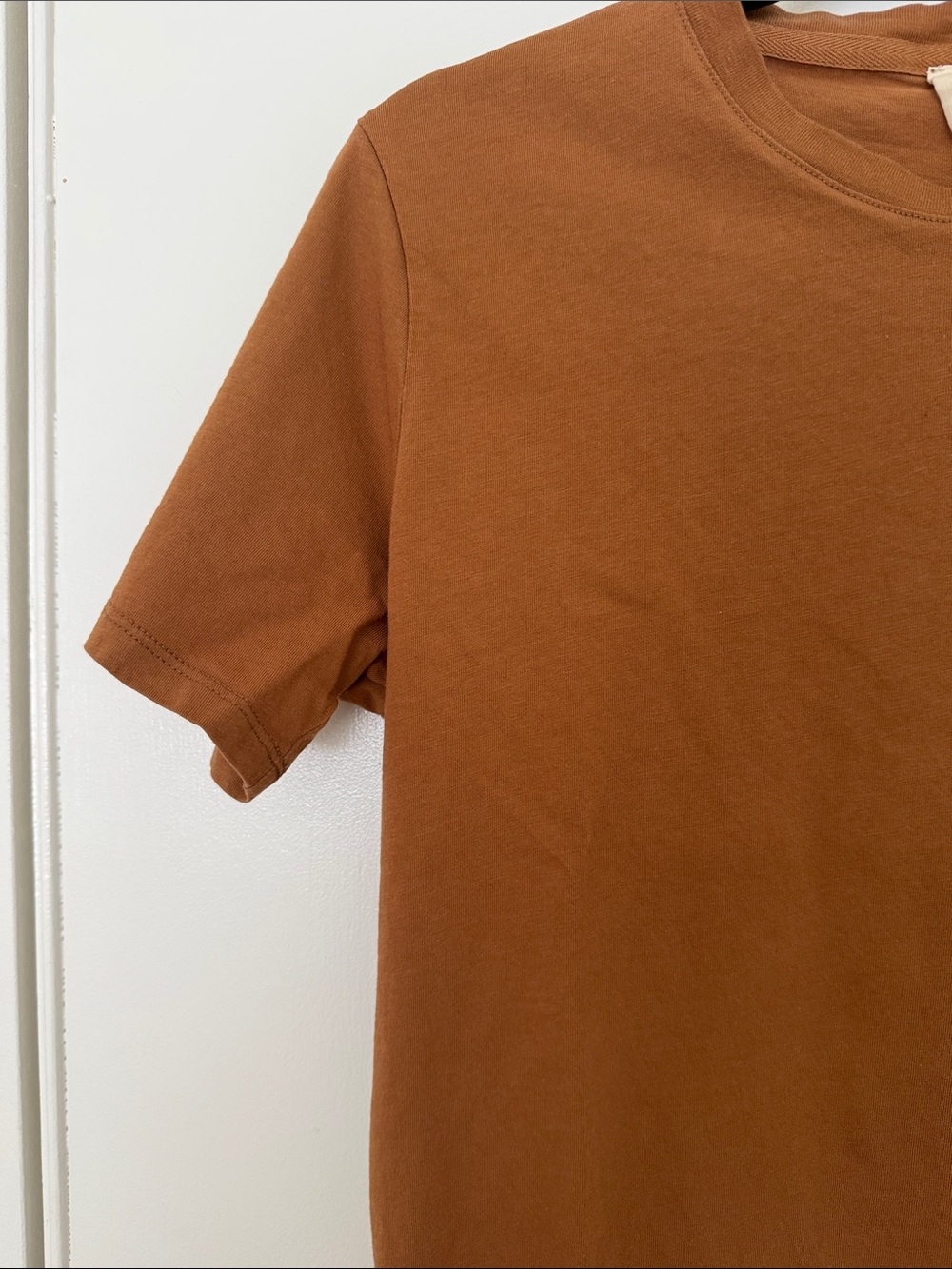 Sezane Short Sleeve Tee in Warm Brown - Picture 2 of 6